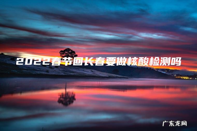 2022春节回长春要做核酸检测吗