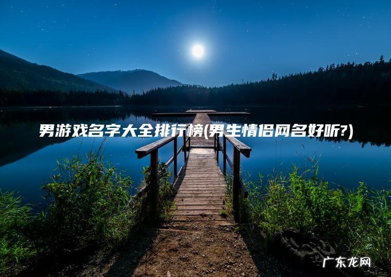 男游戏名字大全排行榜(男生情侣网名好听?)