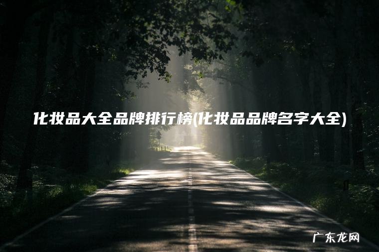 化妆品大全品牌排行榜(化妆品品牌名字大全)