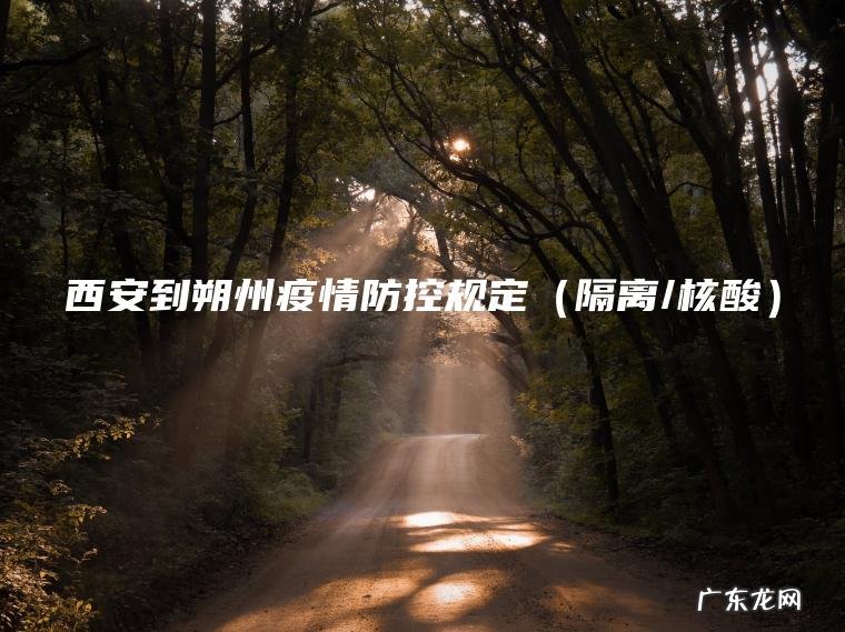 西安到朔州疫情防控规定（隔离/核酸）