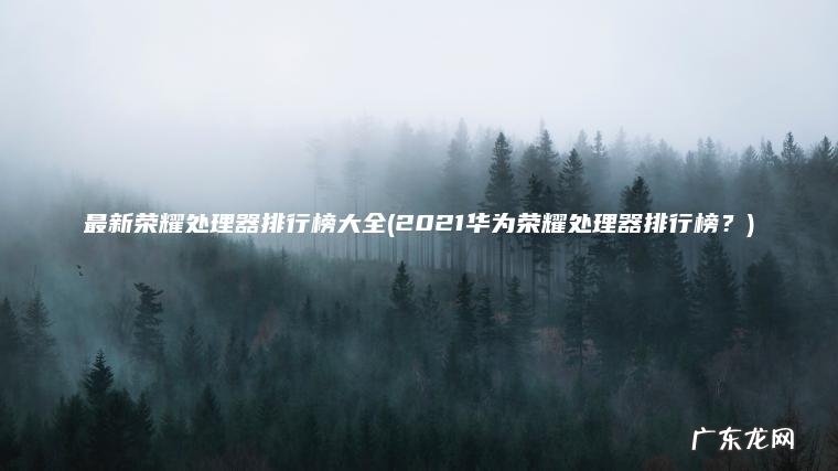 最新荣耀处理器排行榜大全(2021华为荣耀处理器排行榜？)