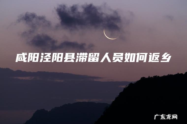 咸阳泾阳县滞留人员如何返乡