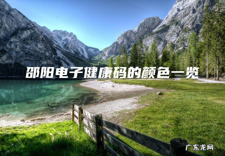 邵阳电子健康码的颜色一览