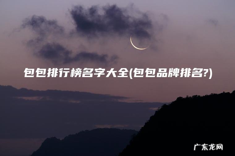 包包排行榜名字大全(包包品牌排名?)