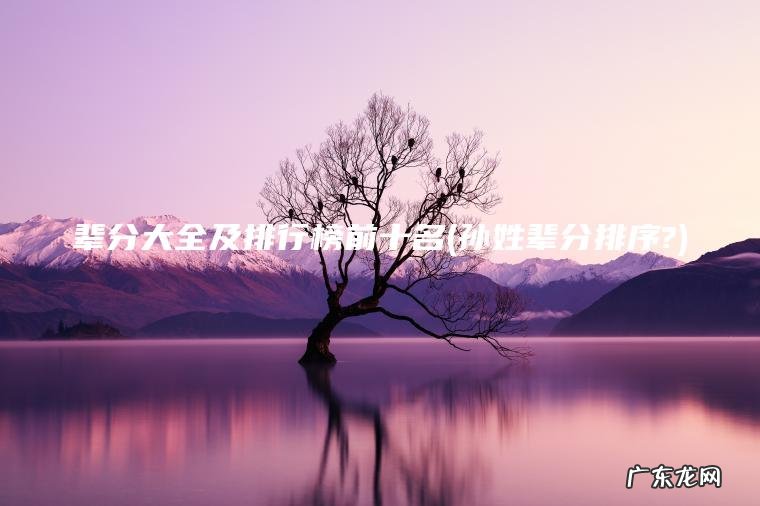 辈分大全及排行榜前十名(孙姓辈分排序?)