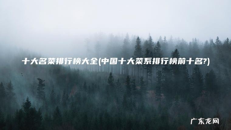 十大名菜排行榜大全(中国十大菜系排行榜前十名?)