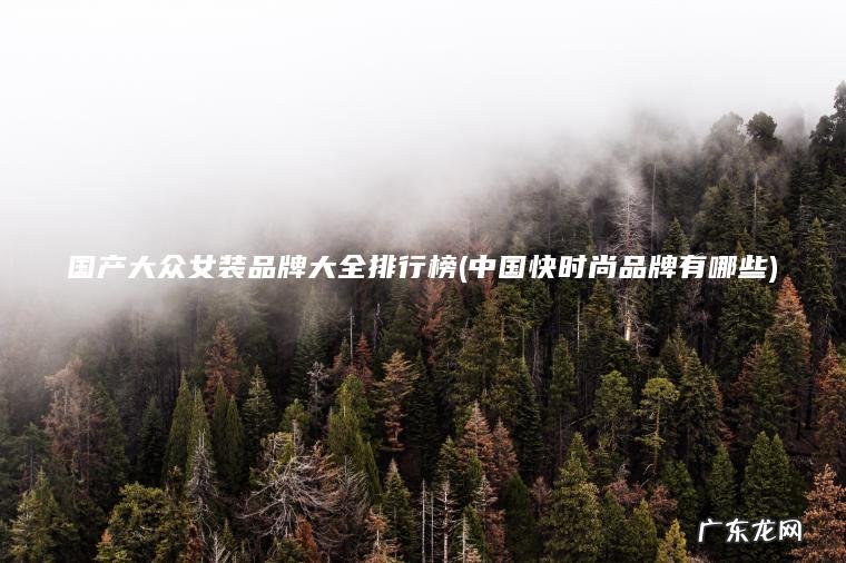 国产大众女装品牌大全排行榜(中国快时尚品牌有哪些)