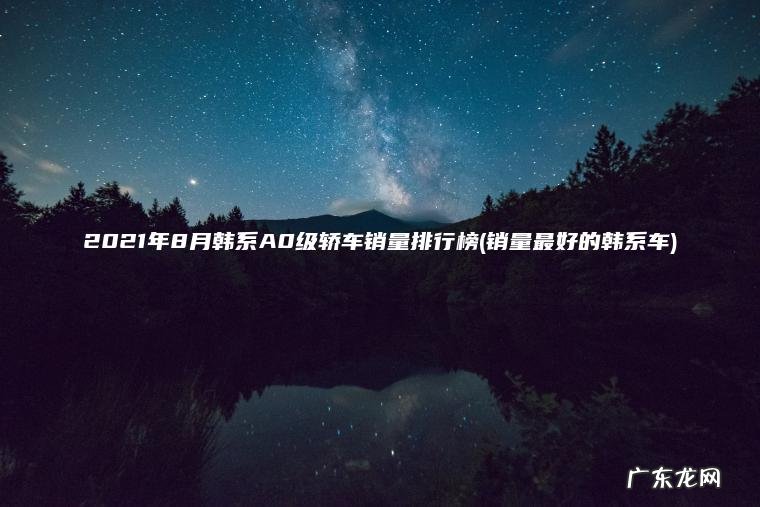2021年8月韩系A0级轿车销量排行榜(销量最好的韩系车)