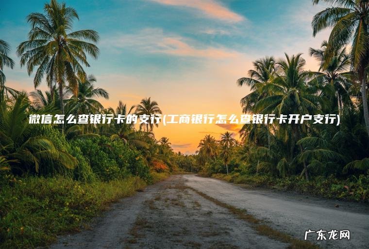 微信怎么查银行卡的支行(工商银行怎么查银行卡开户支行)