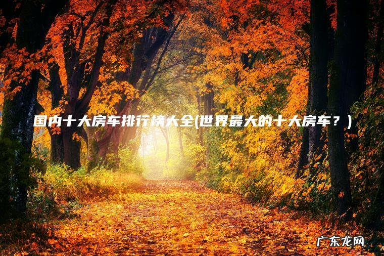 国内十大房车排行榜大全(世界最大的十大房车？)