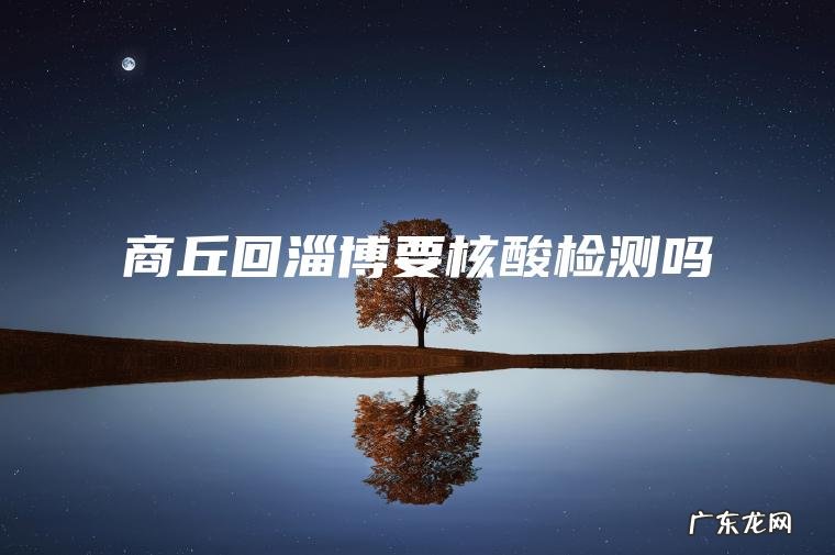 商丘回淄博要核酸检测吗