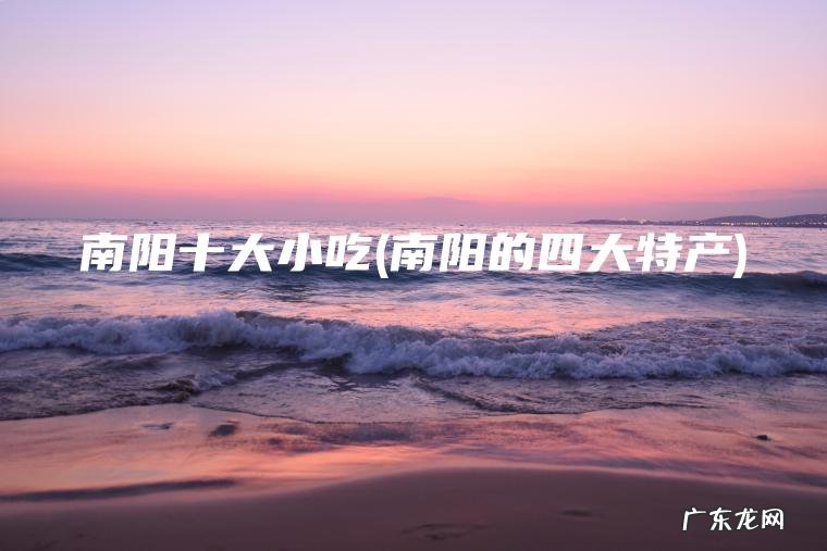 南阳十大小吃(南阳的四大特产)