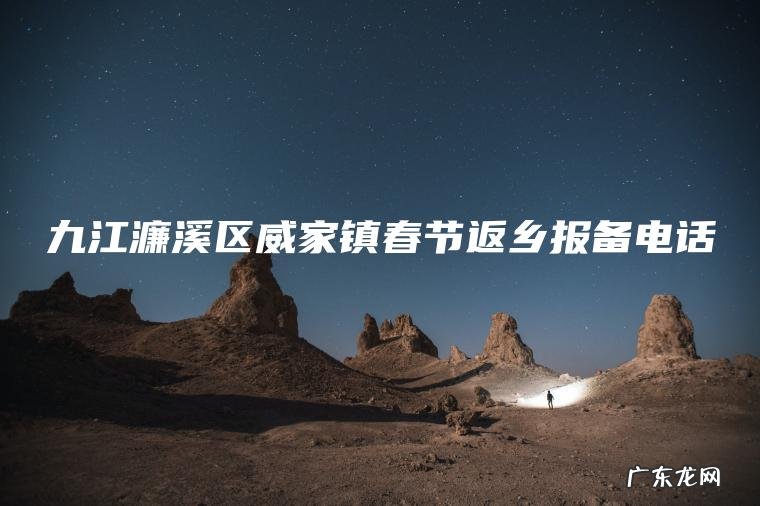 九江濂溪区威家镇春节返乡报备电话