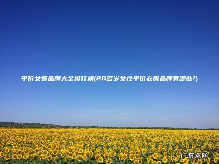 平价女装品牌大全排行榜(20多岁女性平价衣服品牌有哪些?)