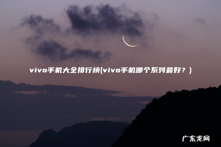 vivo手机大全排行榜(vivo手机哪个系列最好？)