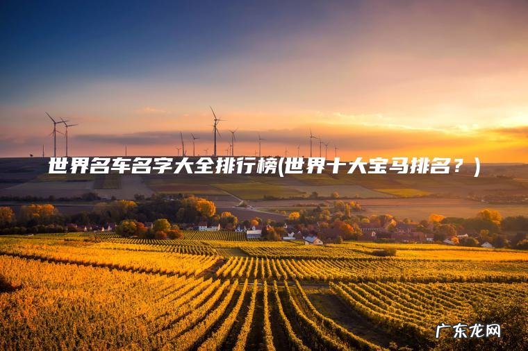 世界名车名字大全排行榜(世界十大宝马排名？)