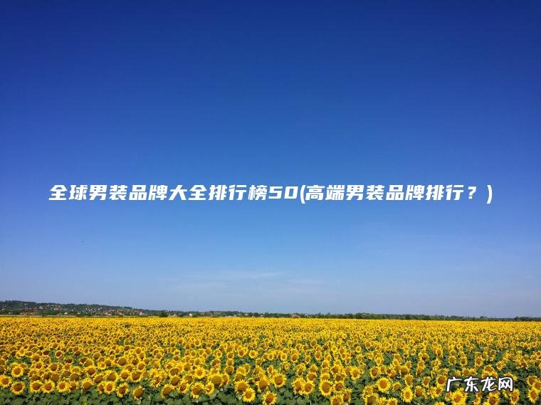 全球男装品牌大全排行榜50(高端男装品牌排行？)