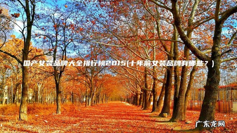 国产女装品牌大全排行榜2015(十年前女装品牌有哪些？)