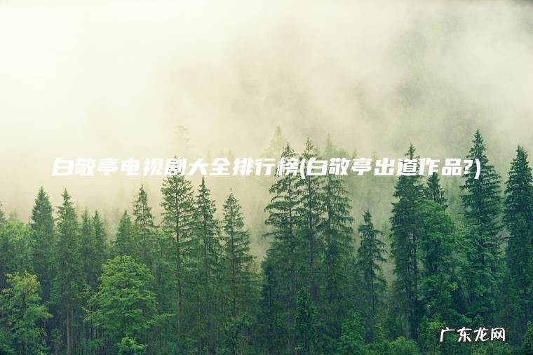 白敬亭电视剧大全排行榜(白敬亭出道作品?)