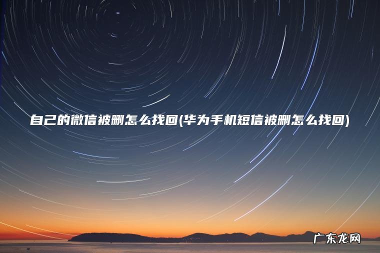 自己的微信被删怎么找回(华为手机短信被删怎么找回)