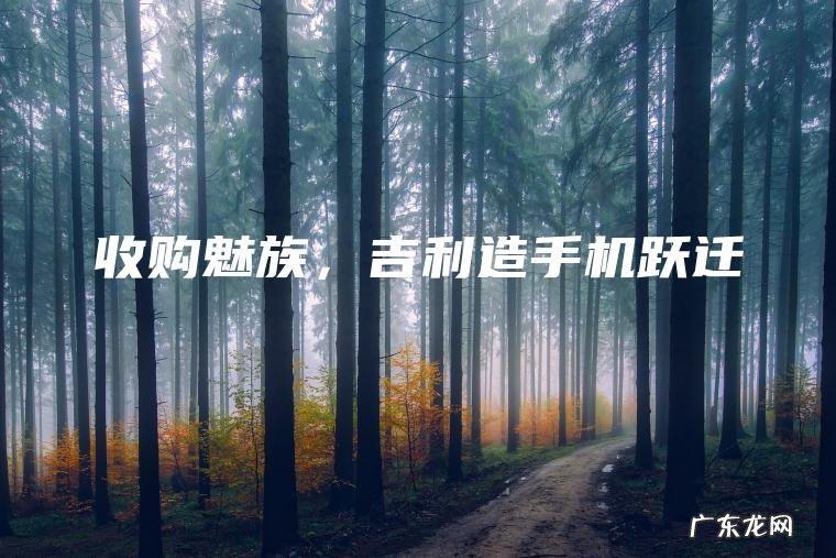 收购魅族 ， 吉利造手机跃迁