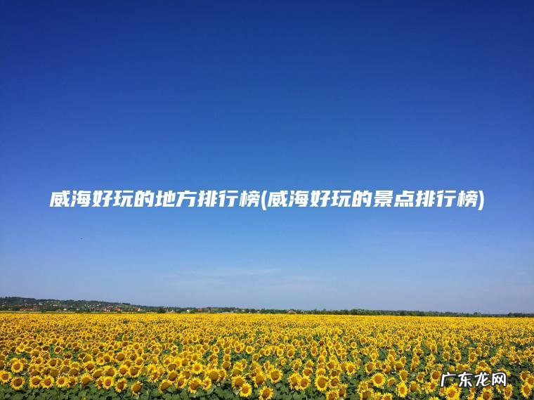 威海好玩的地方排行榜(威海好玩的景点排行榜)