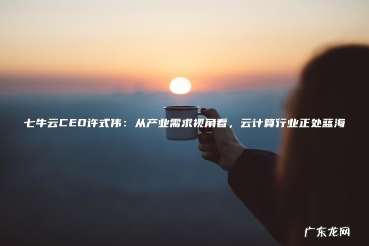 七牛云CEO许式伟：从产业需求视角看，云计算行业正处蓝海