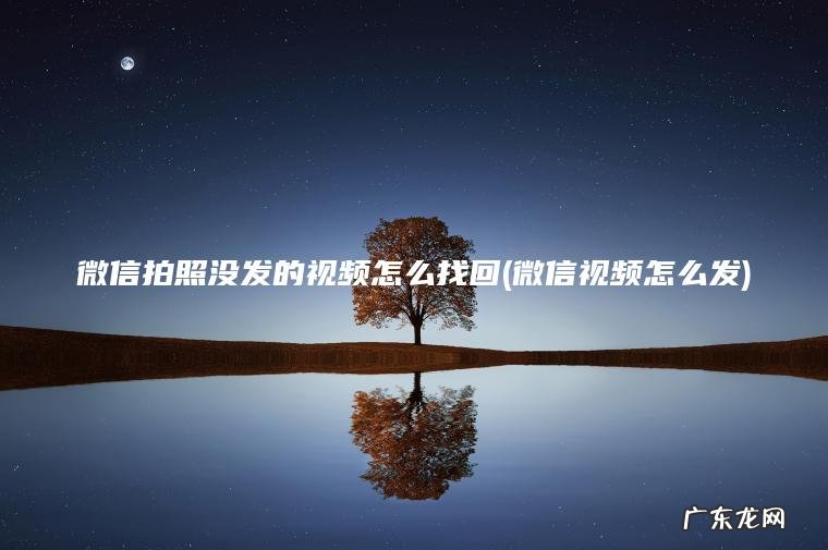 微信拍照没发的视频怎么找回(微信视频怎么发)