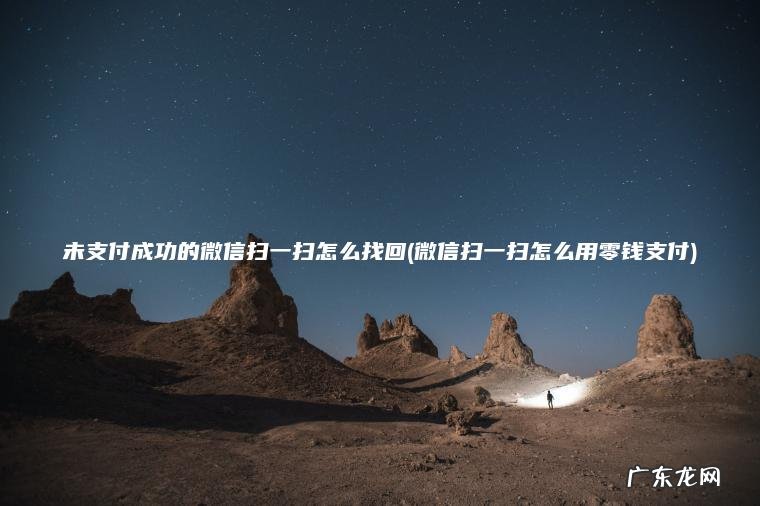 未支付成功的微信扫一扫怎么找回(微信扫一扫怎么用零钱支付)