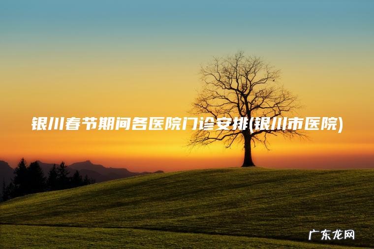 银川春节期间各医院门诊安排(银川市医院)