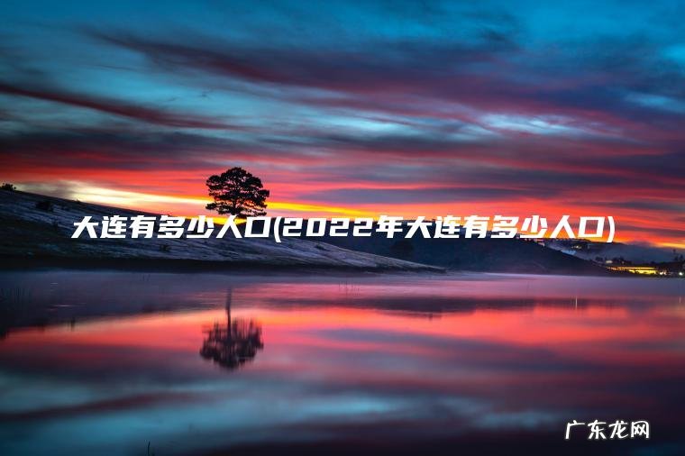 大连有多少人口(2022年大连有多少人口)