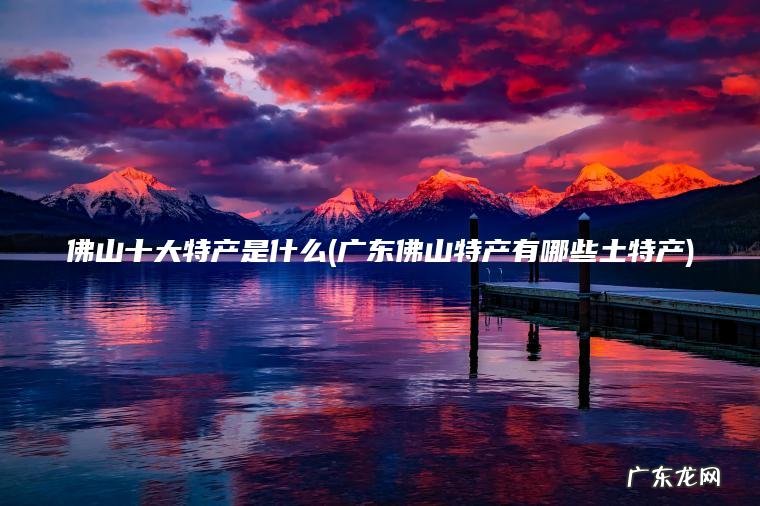 佛山十大特产是什么(广东佛山特产有哪些土特产)