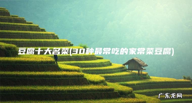 30种最常吃的家常菜豆腐 豆腐十大名菜