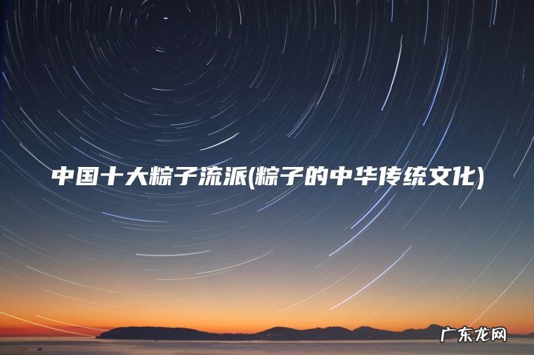 中国十大粽子流派(粽子的中华传统文化)
