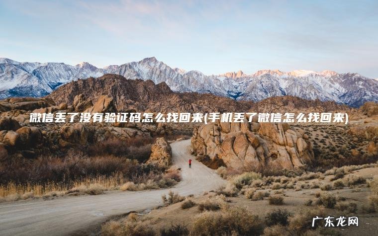 微信丢了没有验证码怎么找回来(手机丢了微信怎么找回来)