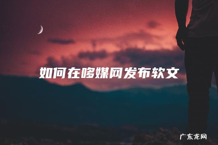 如何在哆媒网发布软文