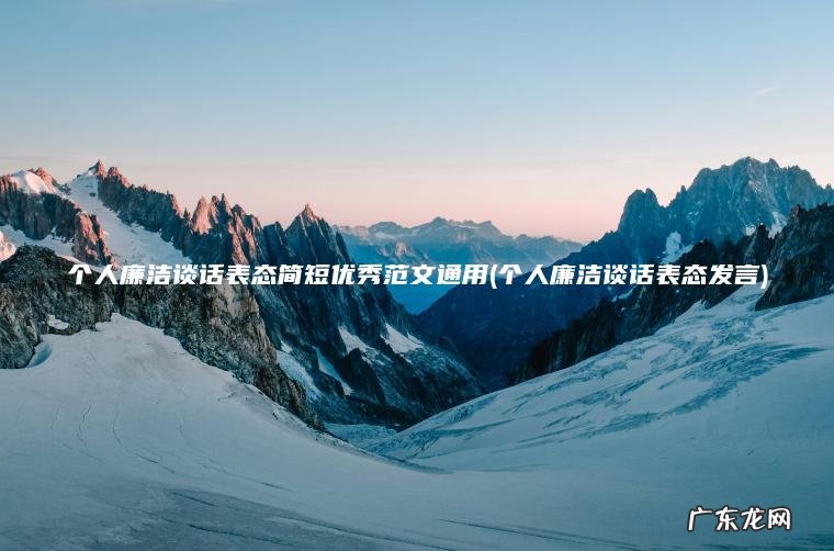 个人廉洁谈话表态简短优秀范文通用(个人廉洁谈话表态发言)