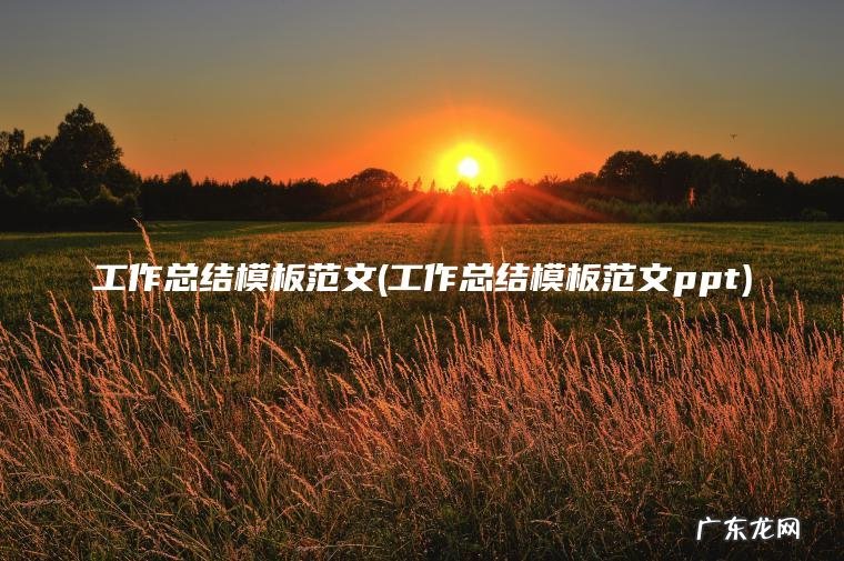 工作总结模板范文(工作总结模板范文ppt)