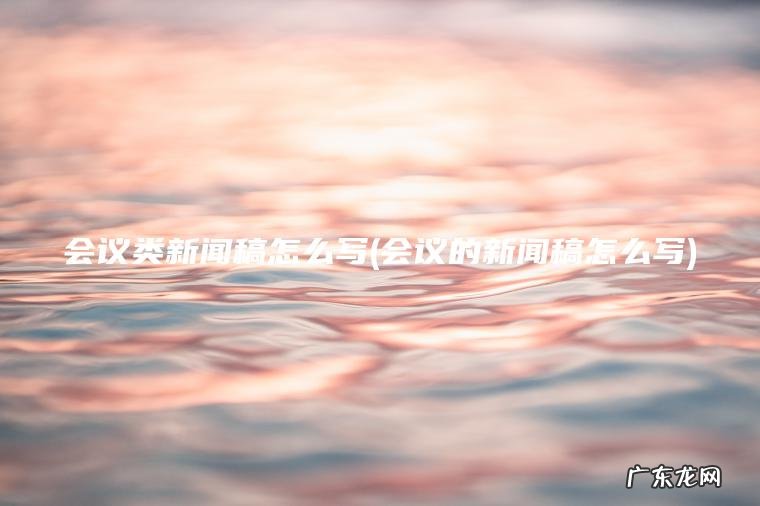 会议类新闻稿怎么写(会议的新闻稿怎么写)