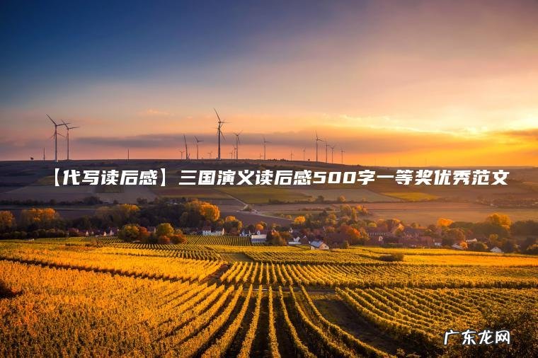 【代写读后感】三国演义读后感500字一等奖优秀范文