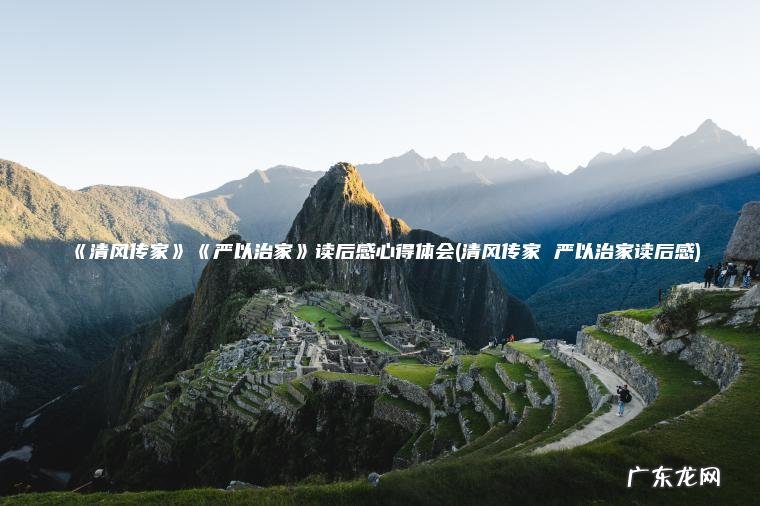 《清风传家》《严以治家》读后感心得体会(清风传家 严以治家读后感)