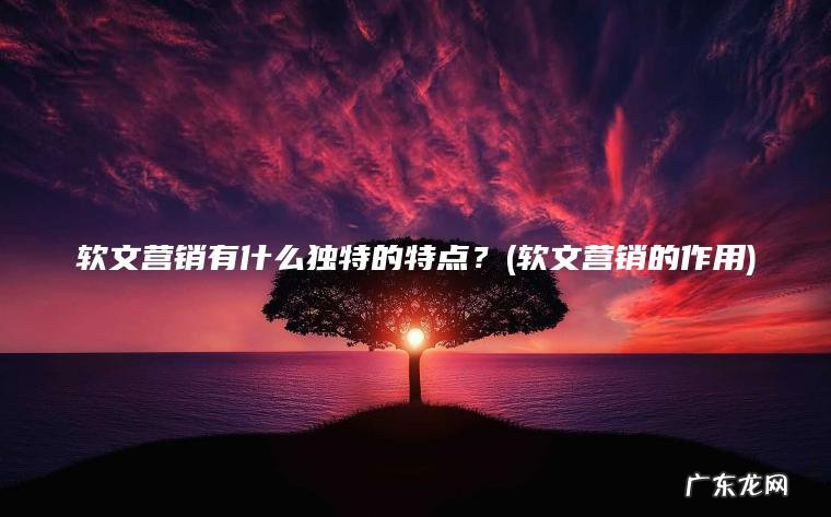 软文营销有什么独特的特点？(软文营销的作用)