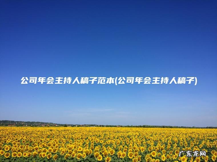 公司年会主持人稿子范本(公司年会主持人稿子)