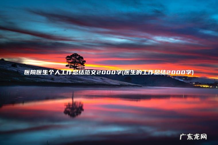 医院医生个人工作总结范文2000字(医生的工作总结2000字)
