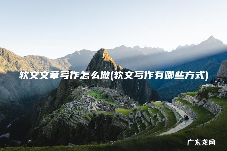 软文文章写作怎么做(软文写作有哪些方式)