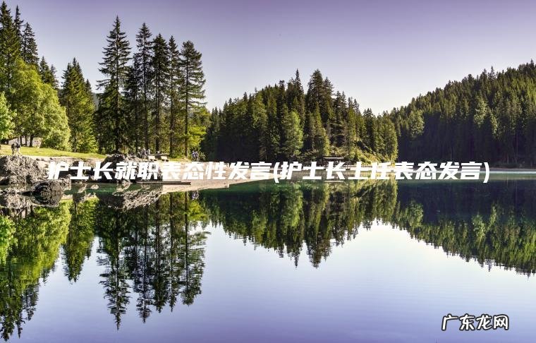 护士长就职表态性发言(护士长上任表态发言)