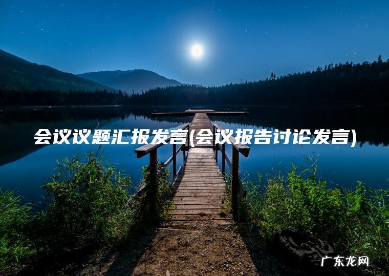 会议议题汇报发言(会议报告讨论发言)
