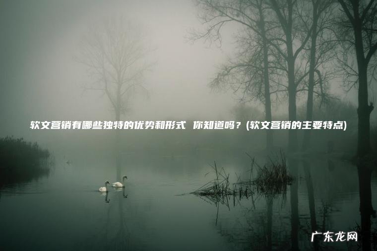 软文营销有哪些独特的优势和形式 你知道吗？(软文营销的主要特点)