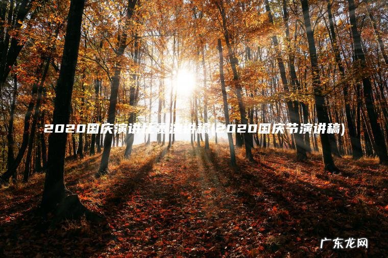 2020国庆演讲比赛演讲稿(2020国庆节演讲稿)