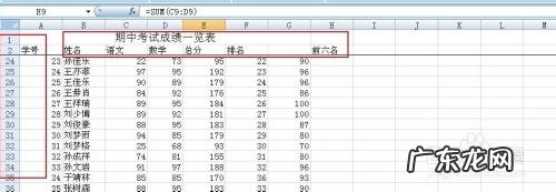 冻结首行和首列